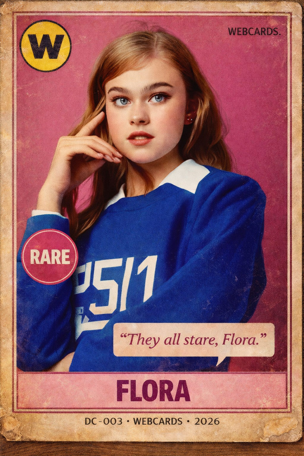 WebCard · Flora · They all stare